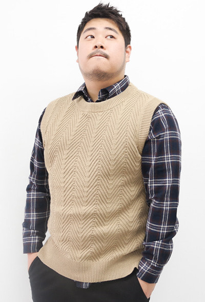 WF 스웨터 조끼 (2color)105사이즈 이상 권장